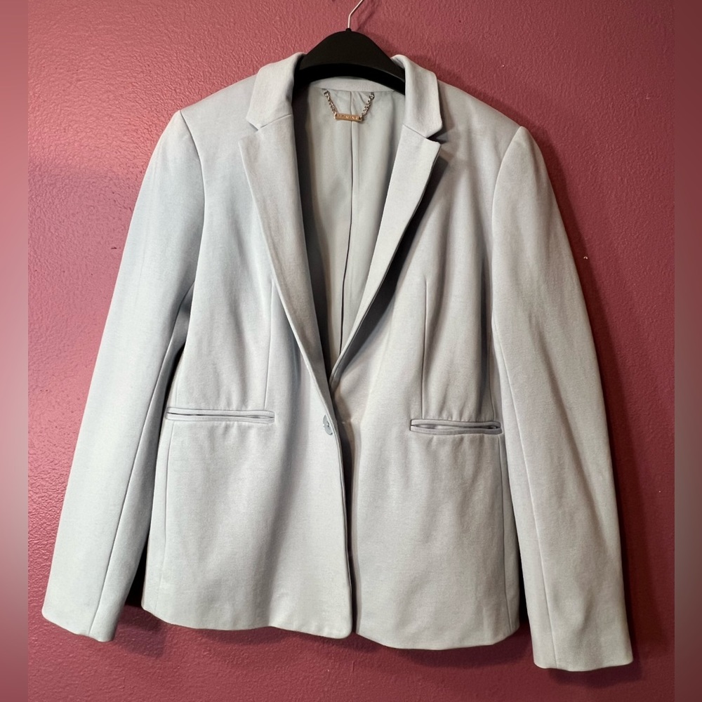 Tahari | Baby Blue Women’s Blazer Long - Sleeve 6